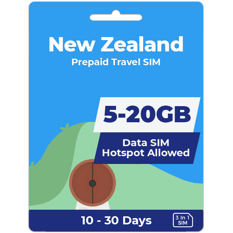 New Zealand Data SIM | 5GB-20GB Data