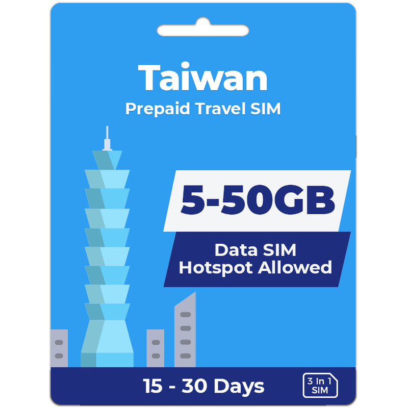 Taiwan Data SIM | 5GB-50GB