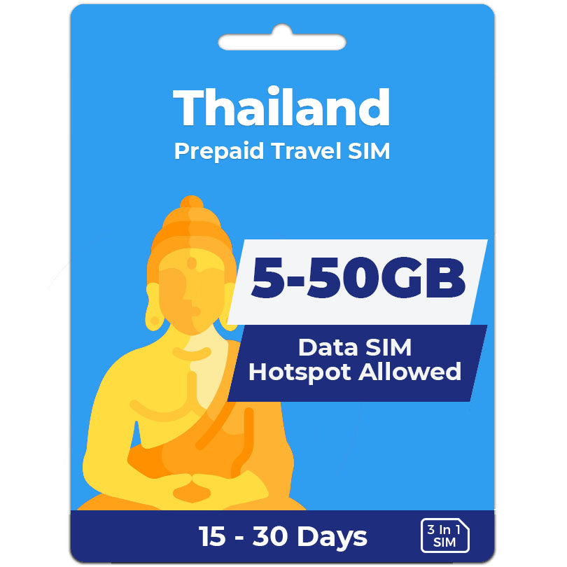 Thailand Data SIM | 5GB-50GB Data